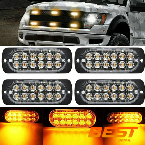 Kit X2 Lamparas Luz Led Flash Baliza Emergencia Señalizacion 12v 24v - Imagen 2