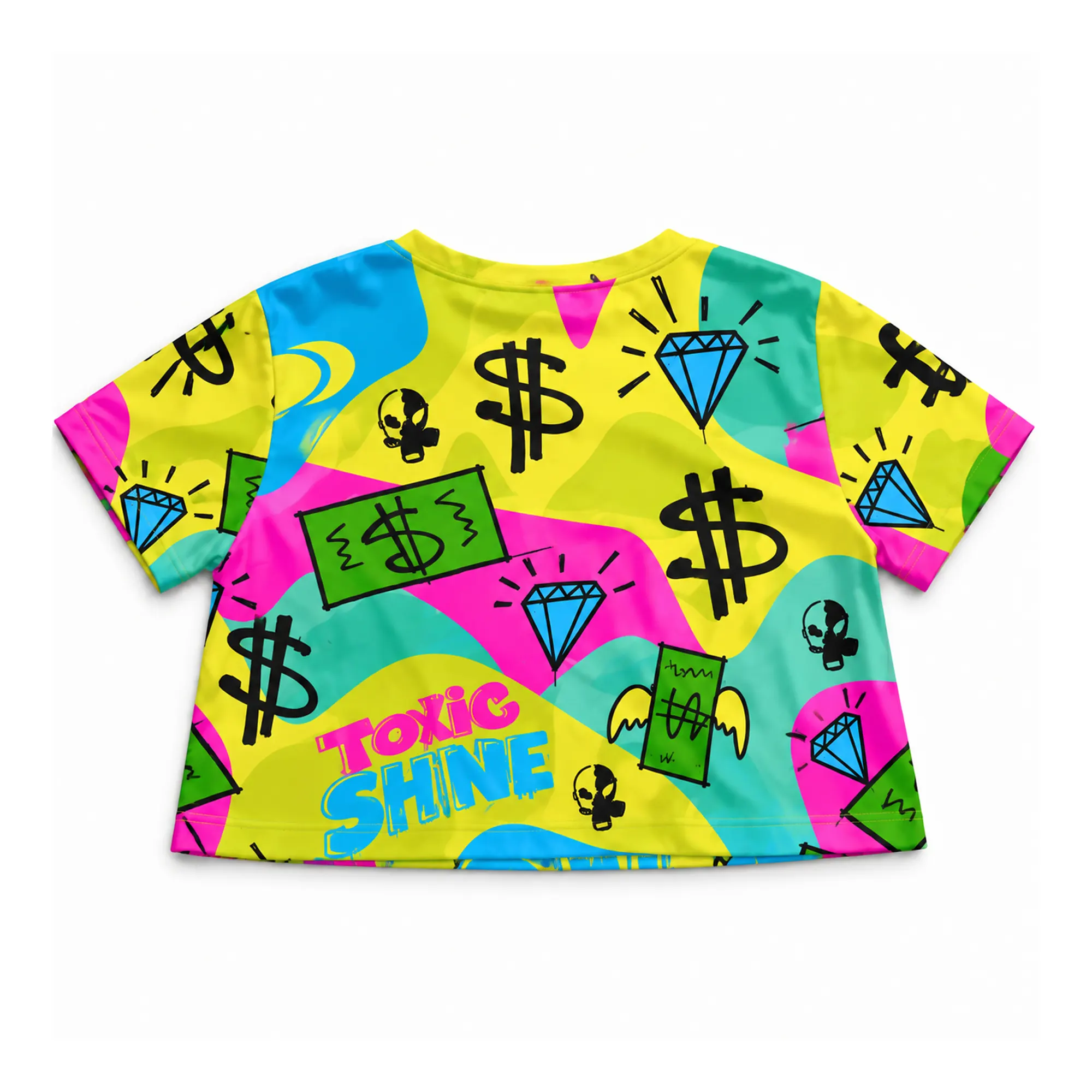 TOXIC SHINE - INDUMENTARIA - REMERA CORTA SUBLIMADA - TALLE XS - Imagen 2