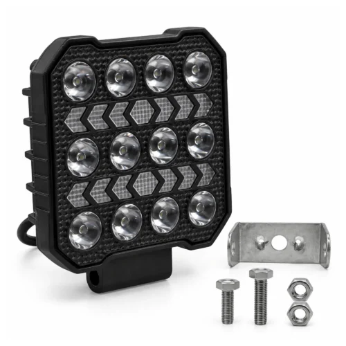 FARO LED TERRA 4" 12 LED CUADRADO