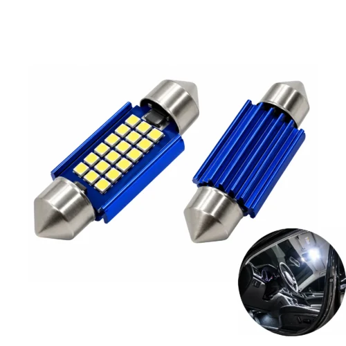 Led Festón Tipo Fusible Para Interior 18 SMD Alto Brillo - 41mm Blanco