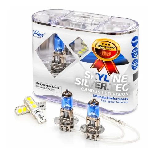 KIT H3 SKY LINE X 2 HALOGENO LUZ BLANCA + 2 T10 BLANCOS