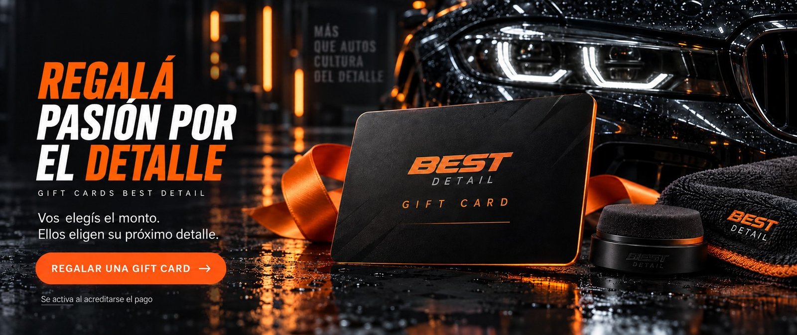 Regalá pasión por el detalle. Gift Cards Best Detail. Vos elegís el monto, ellos eligen su próximo detalle. Se activa al acreditarse el pago.